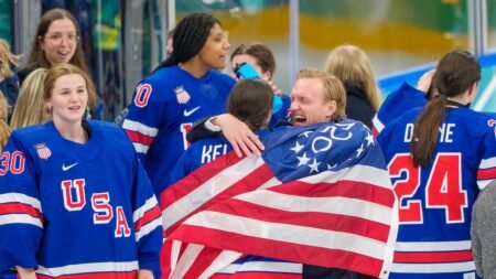 American women’s hockey gold medalist talks coach’s emotional moment as team won gold at Olympics