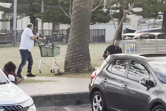 Ahmed Al Ahmed after he had taken the gun from Bondi terrorist Sajid Akram.