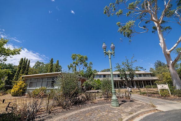 The caretaker’s cottage and Bruck House. 