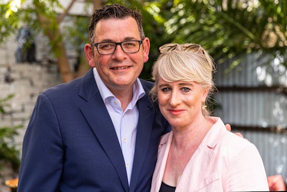 Daniel Andrews and wife Catherine Andrews in 2021.