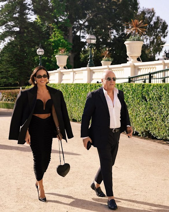 Chris Lucas with his wife, socialite Sarah Lucas.  