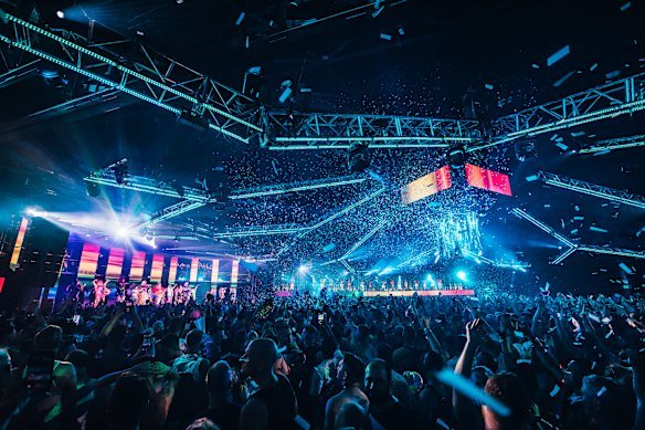 The Mardi Gras after-party held at the Hordern Pavilion in 2023.