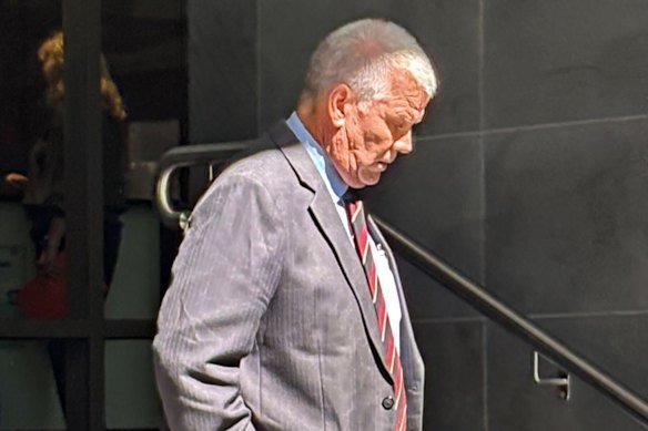 Former senior detective Wayne Dean outside Melbourne Magistrates’ Court on Thursday.