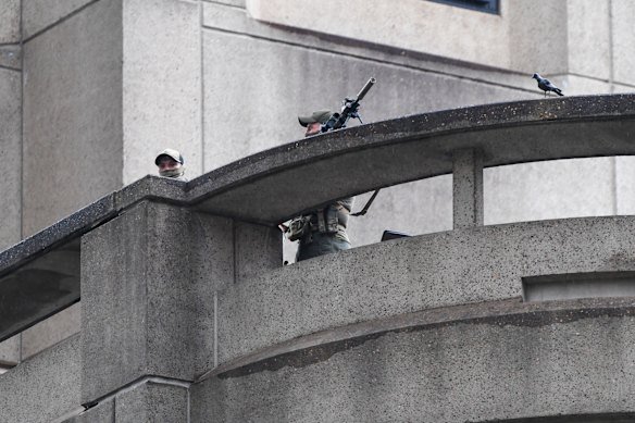 Snipers on rooftops in Sydney for Israeli President Isaac Herzog’s official state visit.