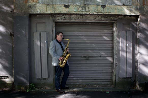 Valentine pictured in 2013 with his beloved saxophone. 