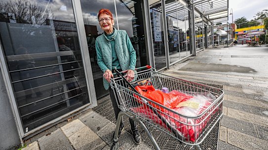 ‘It’s sad’: Dee Fielding pictured at Leo’s supermarket in Heidelberg.