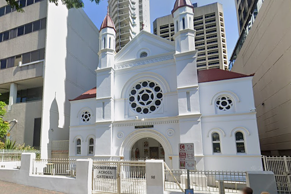 The front gates of the Brisbane Synagogue were damaged on Friday night.