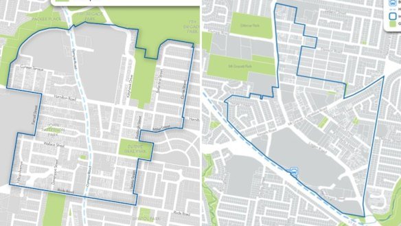 The proposed urban renewal zones in Chermside and Upper Mount Gravatt.