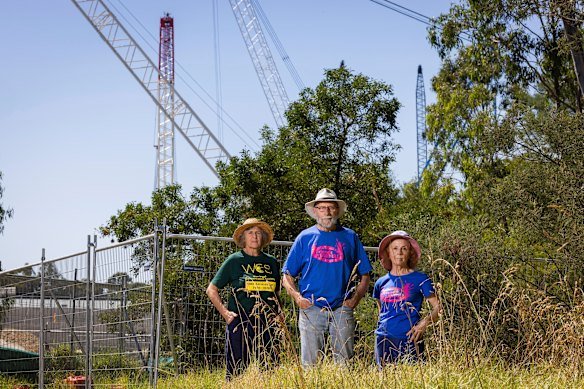 Banyule locals (from left) Heather Smith, Don Stokes and Mariella Di Fabio are concerned wildlife will be pushed out of the area without the promised underpass. 