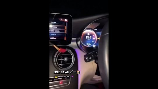 A social media image posted by young car thieves online.