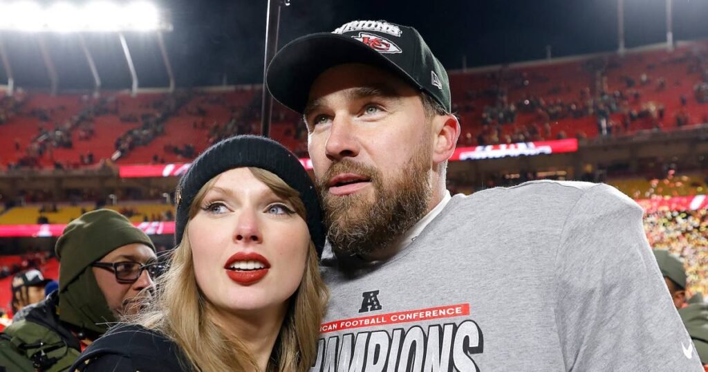 Travis Kelce Jokes He Gained so Much Weight Eating Taylor Swift’s Sourdough That He Broke a Chair