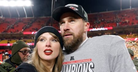 Travis Kelce Jokes He Gained so Much Weight Eating Taylor Swift’s Sourdough That He Broke a Chair