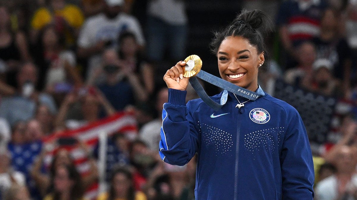 Simone Biles wins all-around gold
