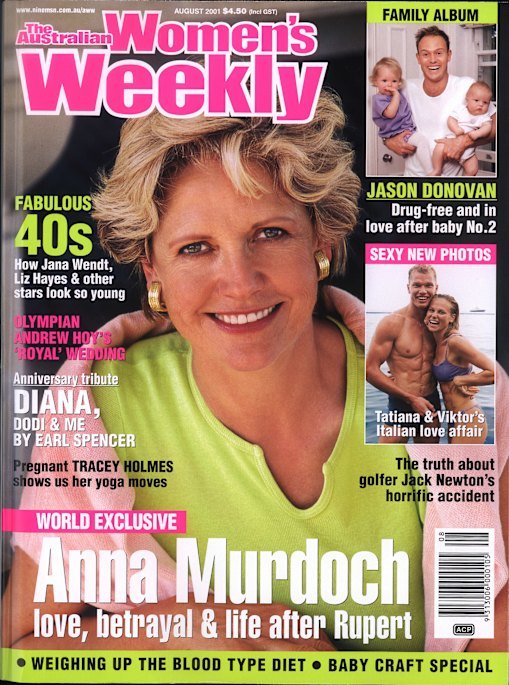 The Australian Women’s Weekly exclusive interview with Anna Murdoch in 2000.