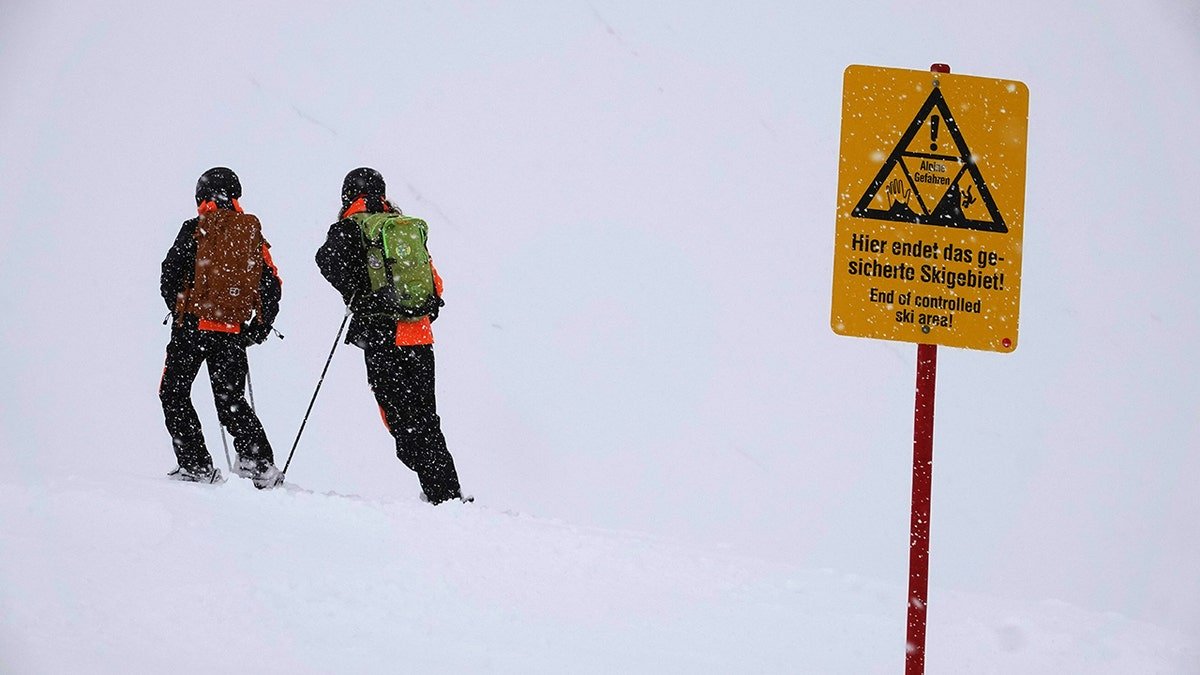 Ski patrolers in Austria