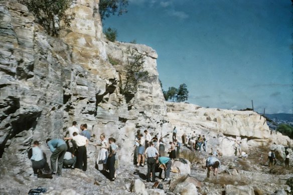 The old Albion quarry, since replaced with suburban houses.