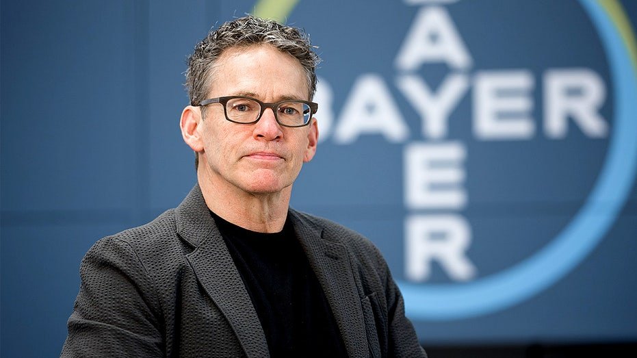 Bayer AG CEO Bill Anderson sits for a photo session at the company’s headquarters in Leverkusen, Germany.