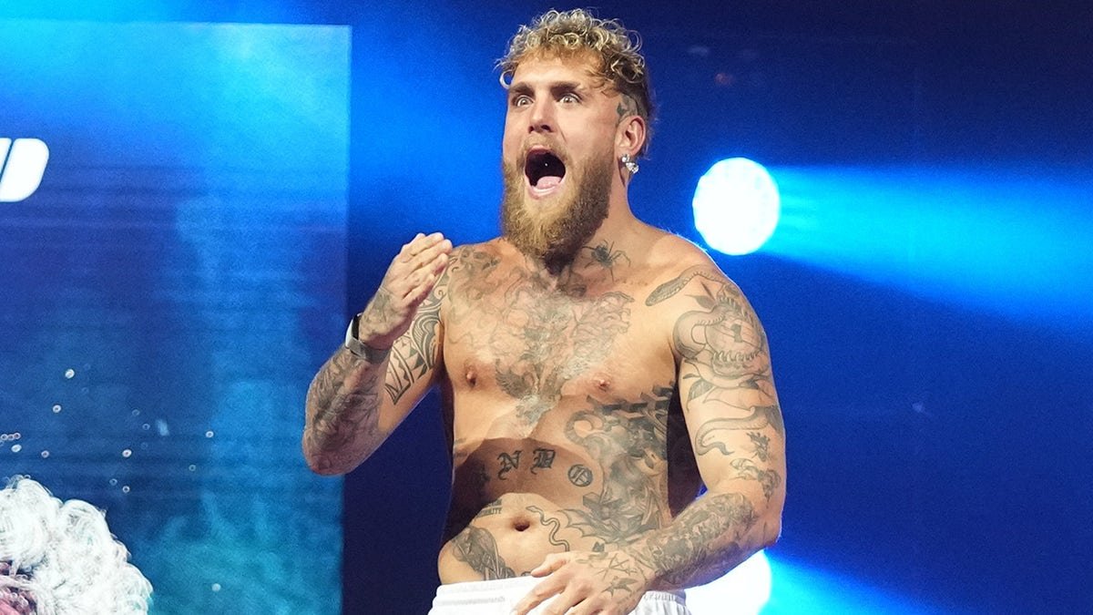 Jake Paul is introduced at a weigh-in