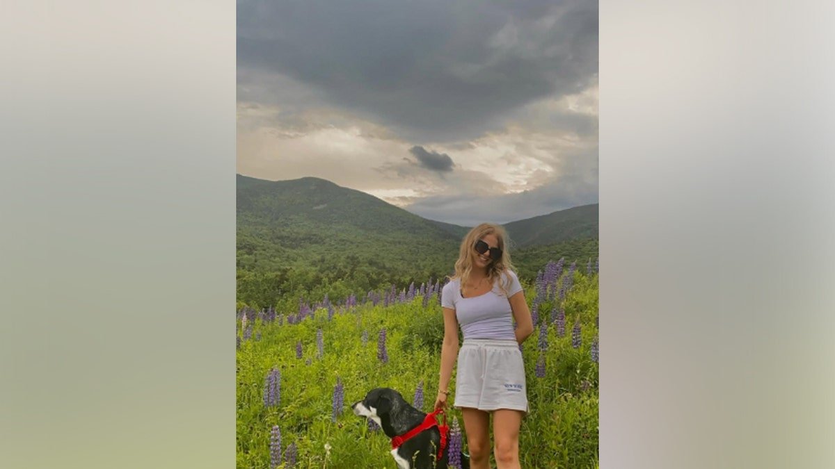 Brianna Mohr with her dog