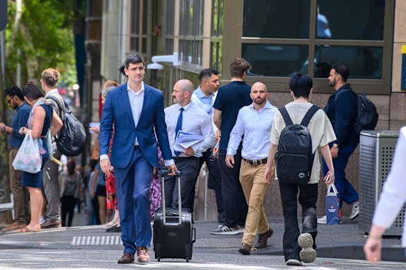 Jacob Hersant arrives at the Victorian County Court on Wednesday.