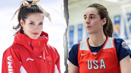 Eileen Gu posts picture with Caitlin Clark, prompting mixed reactions amid skier’s Team China controversy