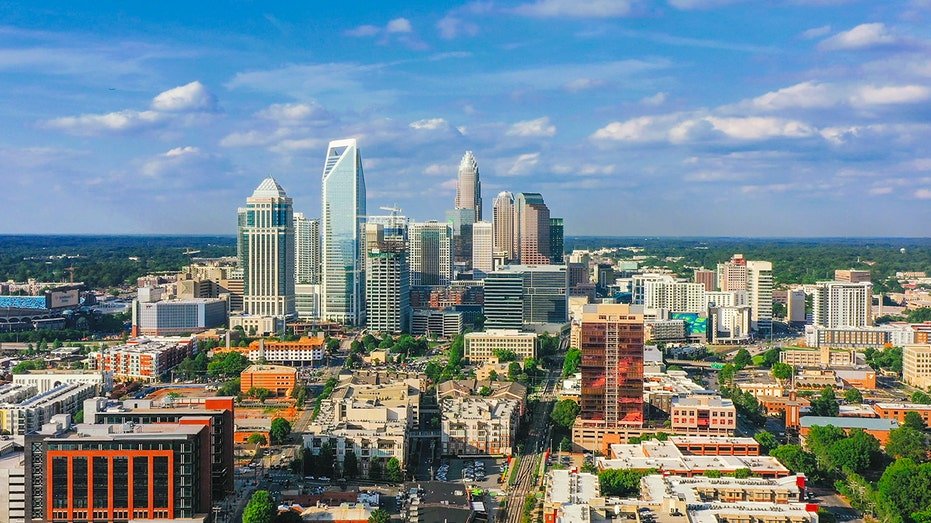 Skyline of Charlotte, North Carolina.