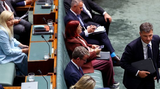 Angus Taylor in the House of Representatives on Tuesday.