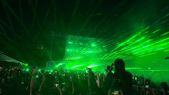 Sub Focus at Wellington Square, Perth, on Saturday night.