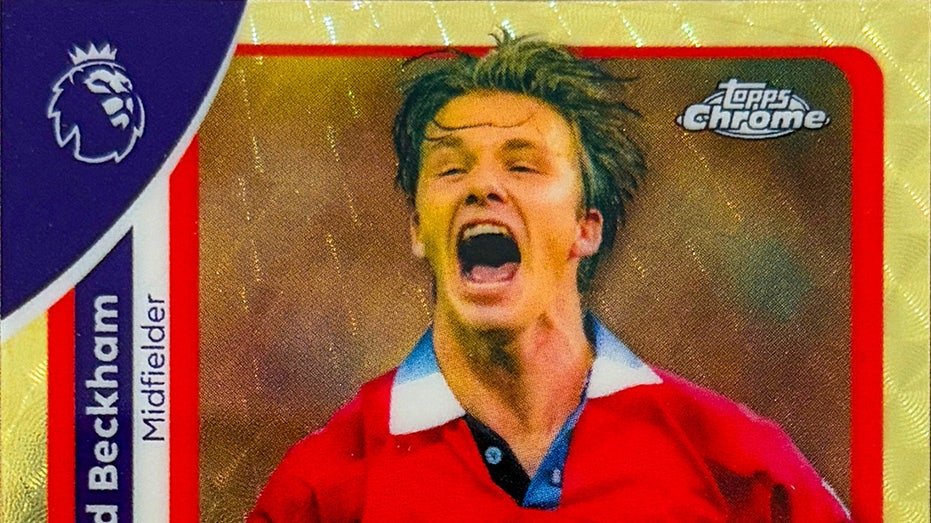 David Beckham on trading card