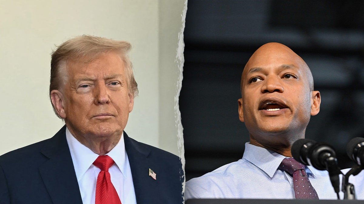 President Donald Trump and Maryland Democratic Gov. Wes Moore