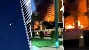 Dubai hotel fire appears to be caused by Iranian strike; injuries reported Dubai hotel fire appears to be caused by Iranian strike; injuries reported