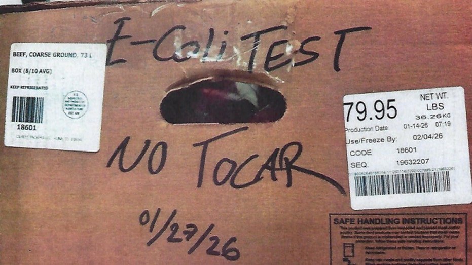 cardboard box saying e coli test, dont touch