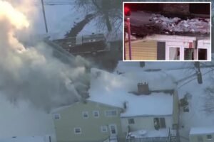 Massachusetts man accidentally sets home on fire while trying to melt ice with blowtorch