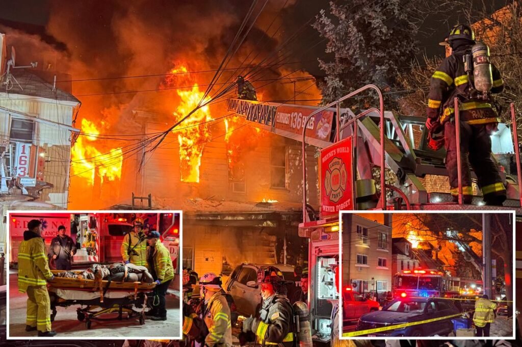 Raging 4-alarm NYC house fire kills woman, injures 8, including 2 firefighters and man in critical condition