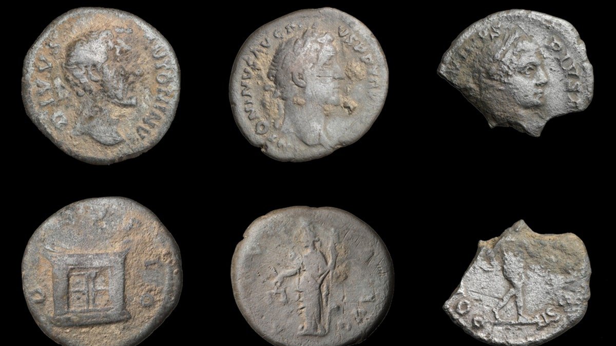 Roman coins found at site
