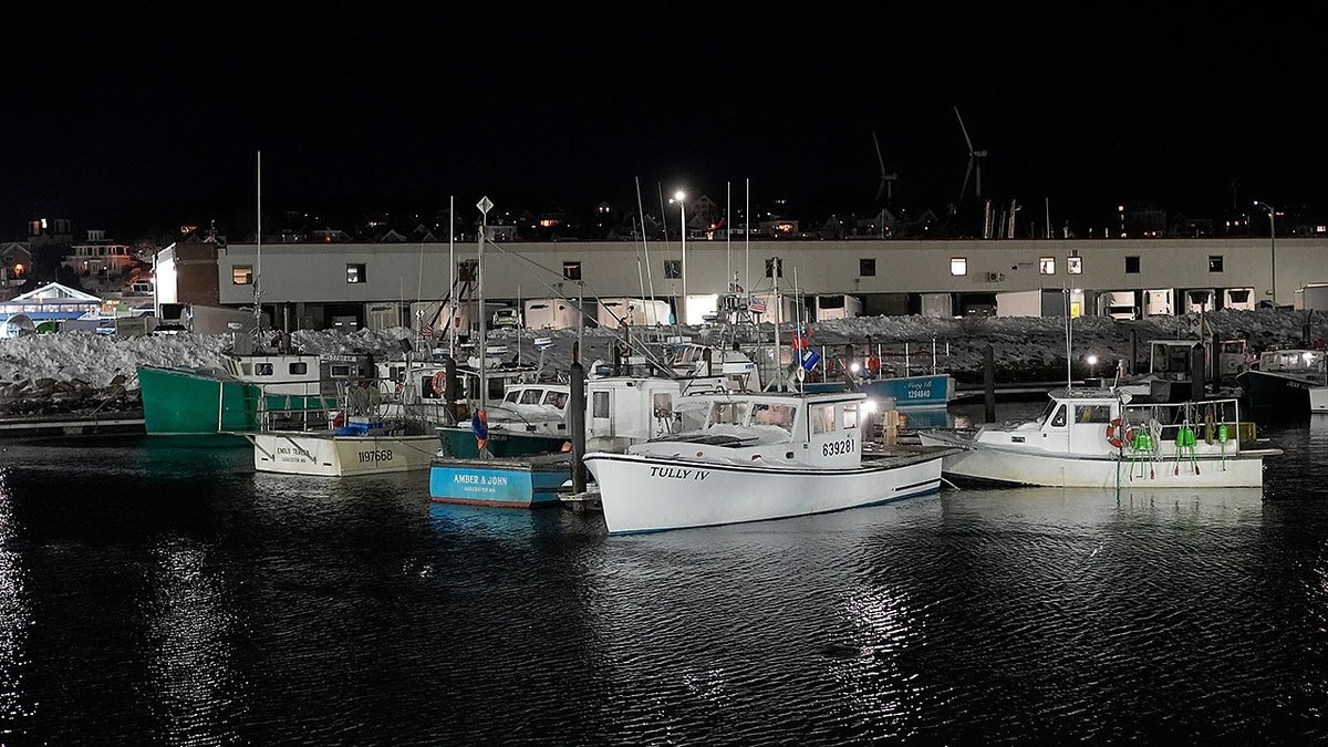Fishing boats are tied up in Gloucester, Mass., , Friday, Jan. 30, 2026. AP Photo/Robert F. Bukaty