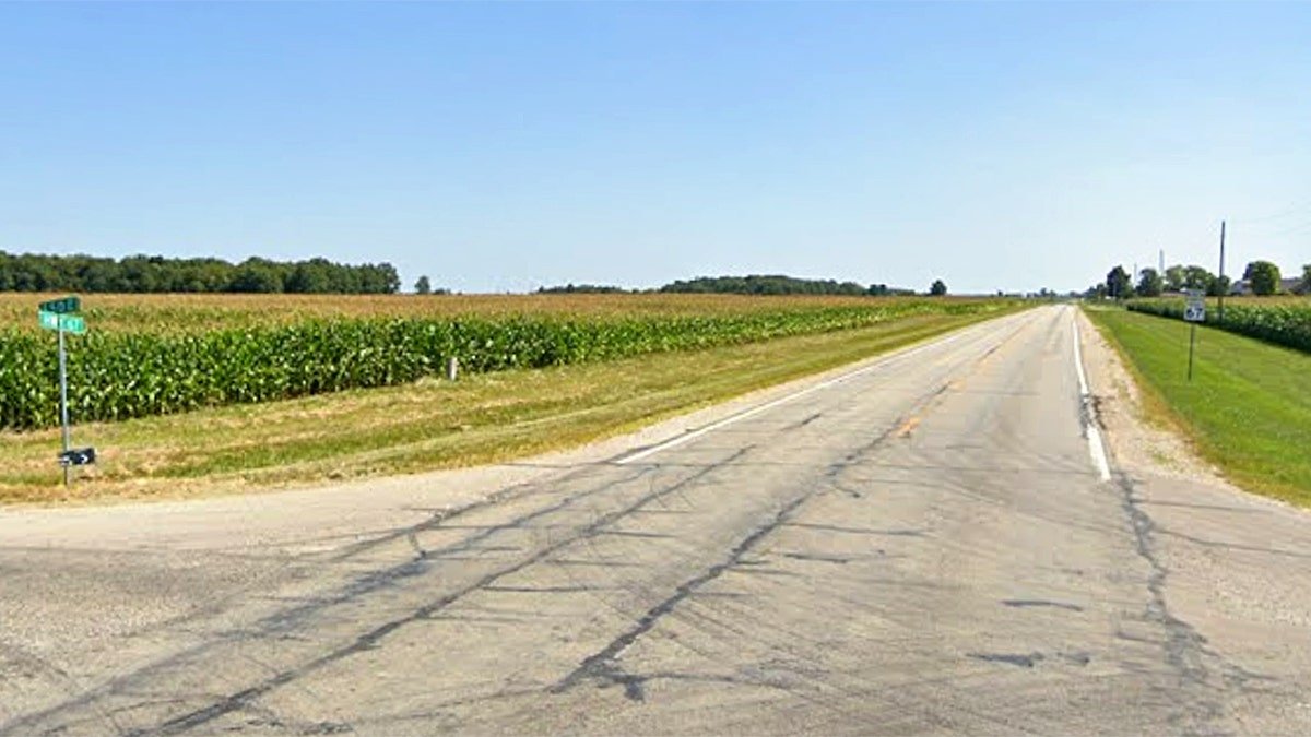 Road in Indiana where fatal crash happened