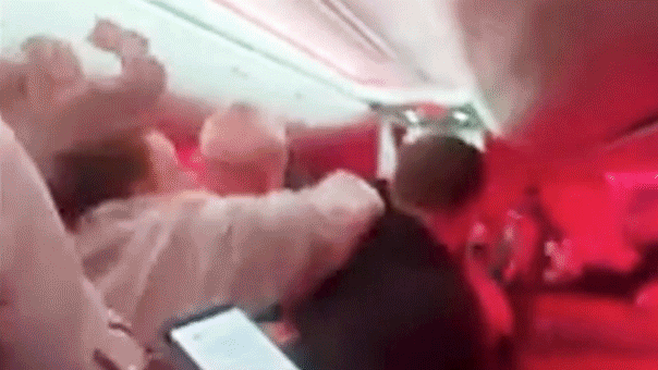 brawl airplane jet2 flight