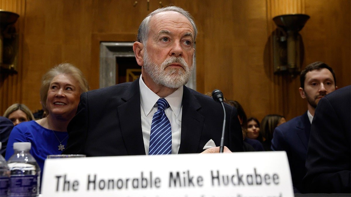 Mike Huckabee testifies at his confirmation hearing to be the U.S. ambassador to Israel