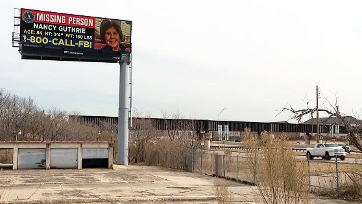 Nancy Guthrie billboard in Dallas, Texas