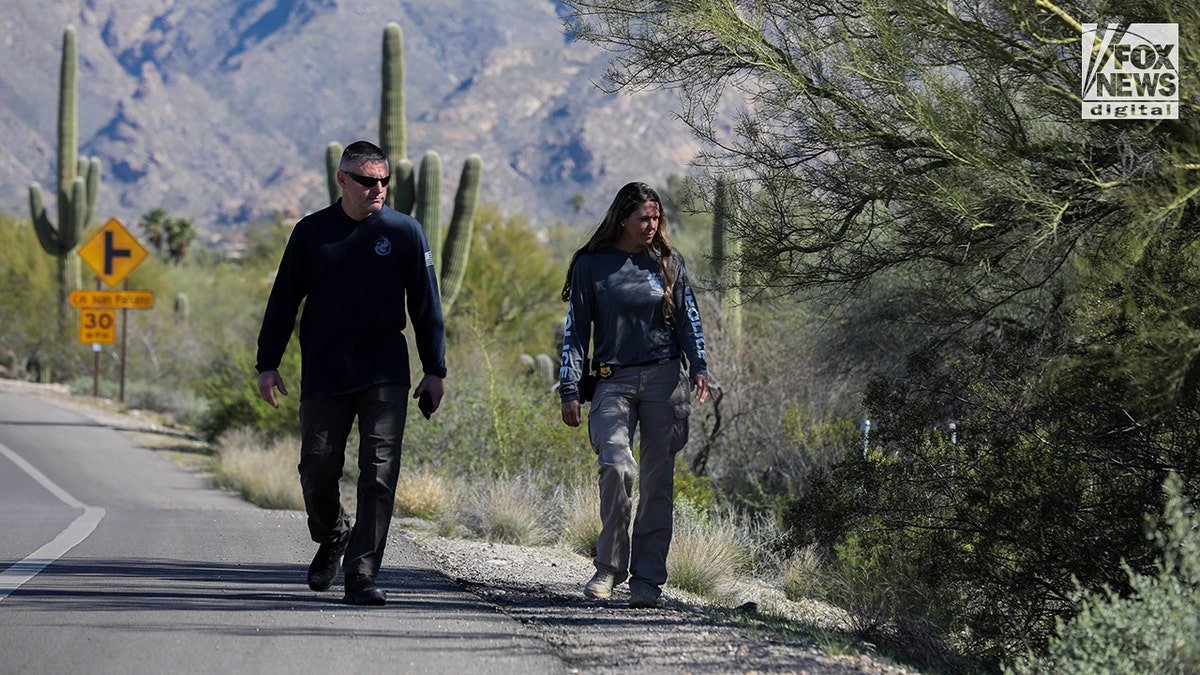 FBI investigators searching for Nancy Guthrie in Catalina Foothills in Tucson, Arizona.