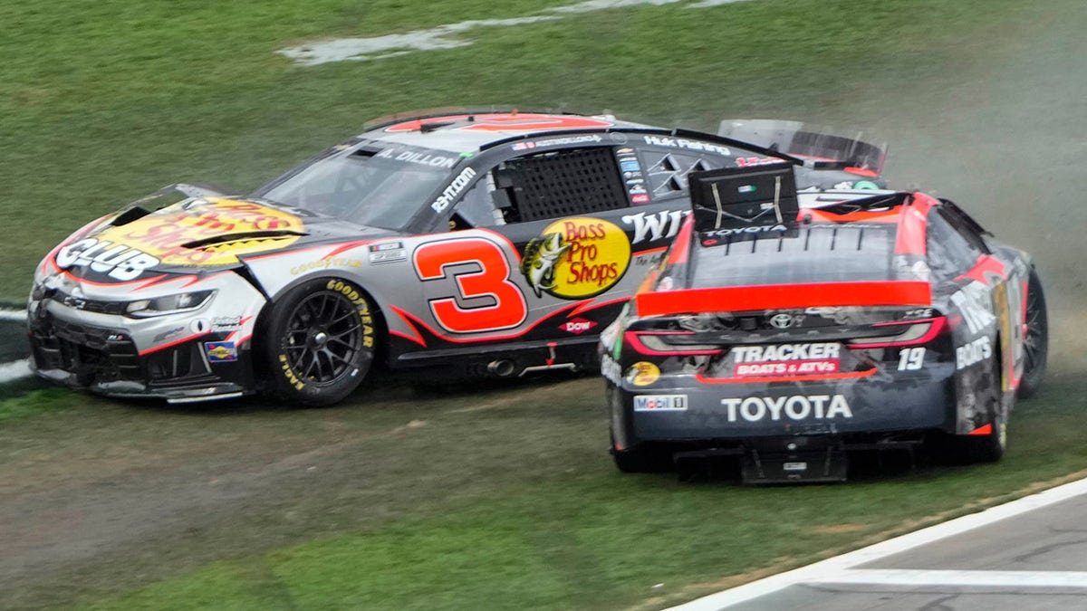 Austin Dillon and Chase Briscoe in a crash