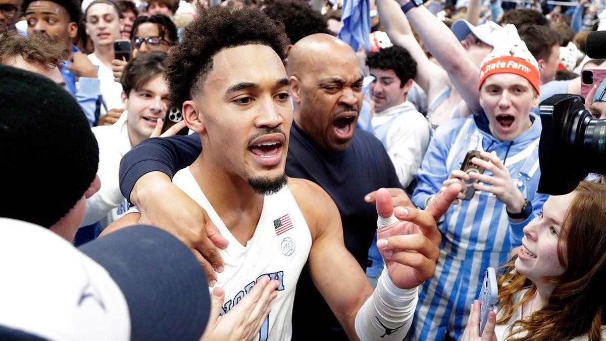 Seth Trimble celebrates a victory