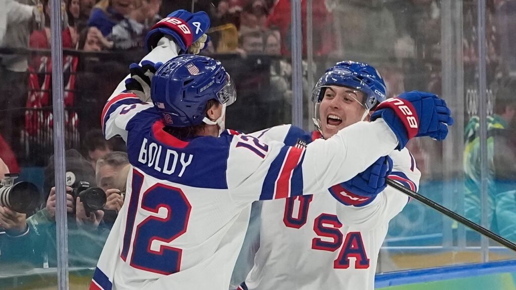Team USA men’s hockey wins gold medal in overtime against Canada at Winter Olympics