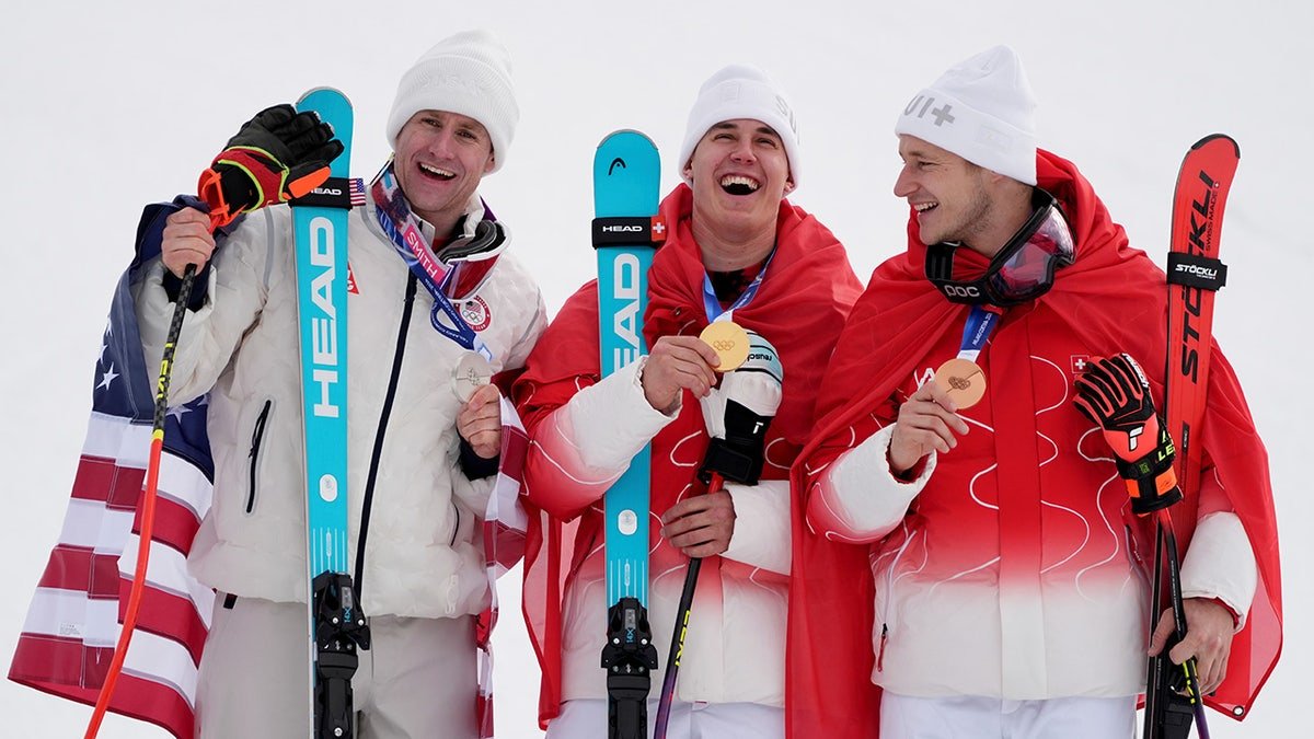 Ryan Cochran-Siegle on the podium