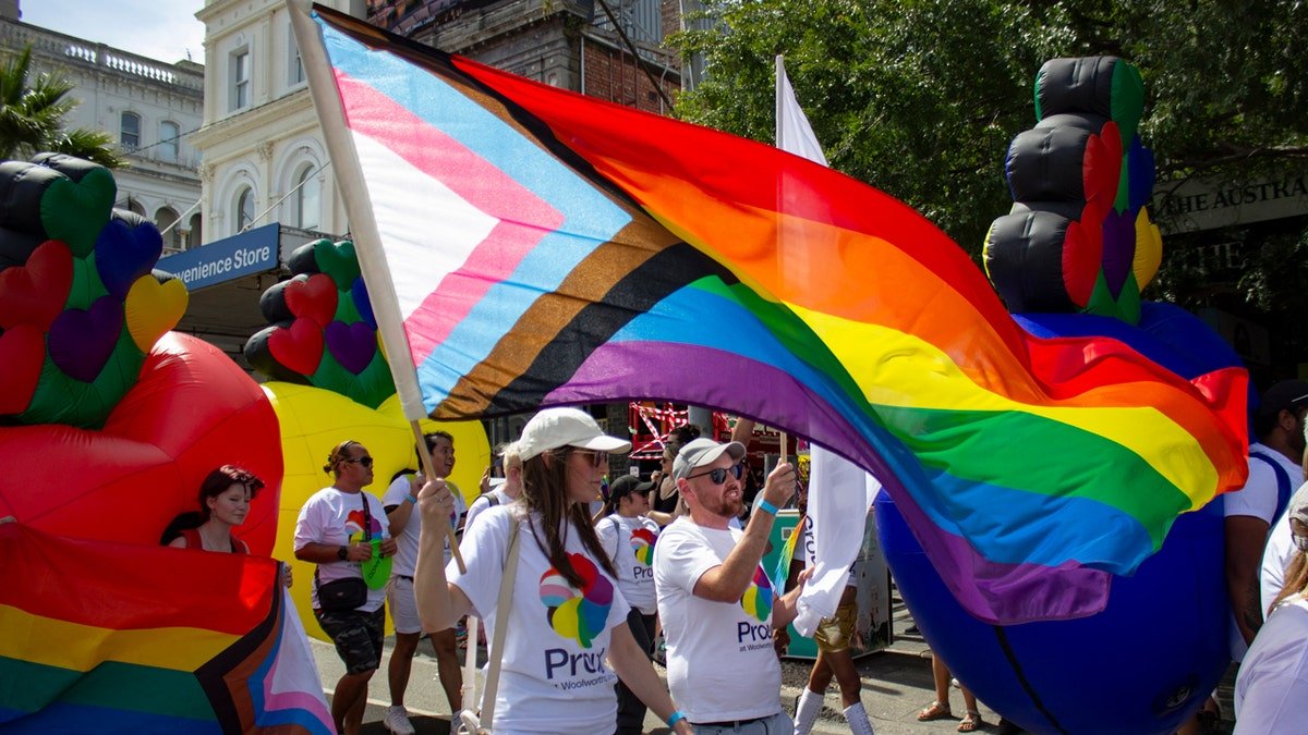 Progress Pride flag at parade