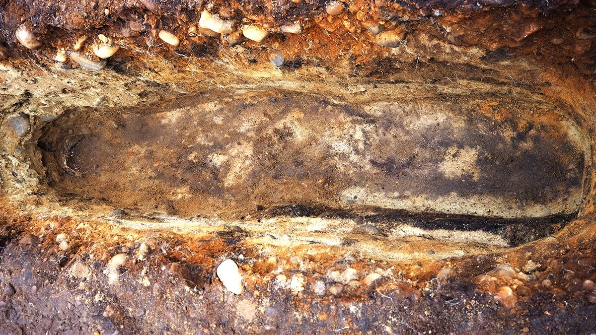 Body stain in ancient grave