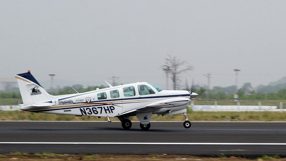small plane on runway