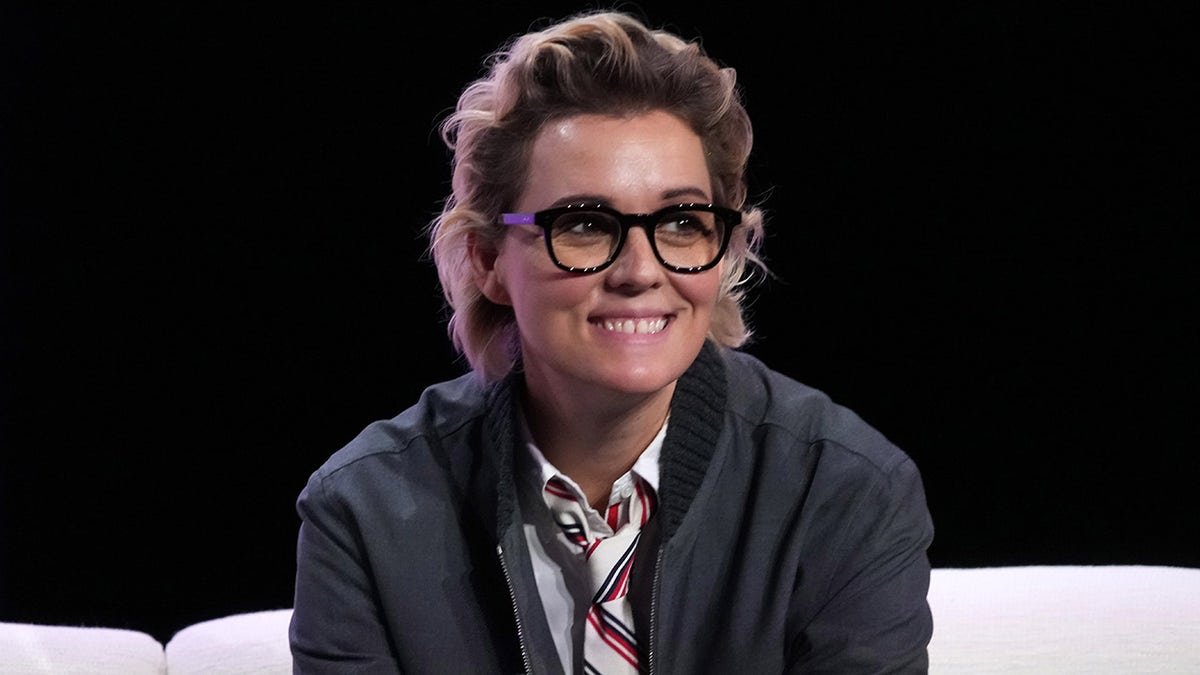 Brandi Carlile at a press conference
