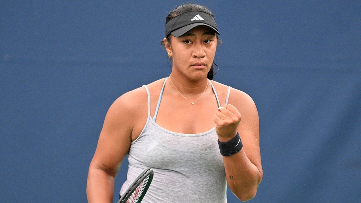 Destanee Aiava in a US Open qualifier
